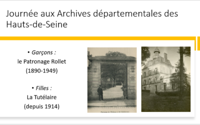 Une journée d’introduction aux archives du Patronage Rollet à Nanterre