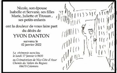 Décès d’ Yvon Danton (1940-2022)