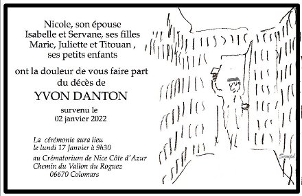 Décès d’ Yvon Danton (1940-2022)