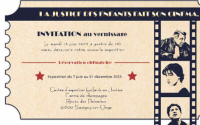 13 juin 18h00  Invitation Vernissage exposition  justice des enfants et cinéma