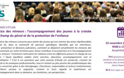 23 novembre 2023 IRTS Caen : journée d’étude : Justice des mineurs